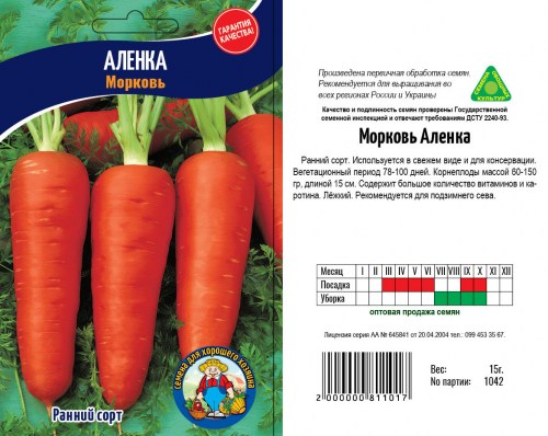 Морковь Аленка